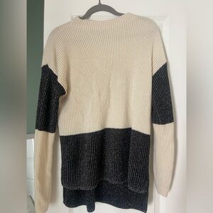 Karl Lagerfeld Metallic Colorblock Sweater